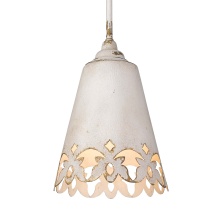 Golden 0883-S AI - Wry Lighting Eloise 1-light Pendant in Antique Ivory